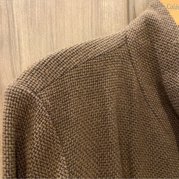 Eileen Fisher Medium Jacket Coat Cowl Neck Wool Blend Mid length Tweed - Picture 3 of 13